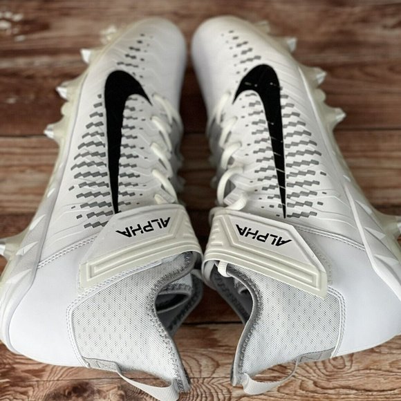 Nike Alpha Menace Pro 2 WIDE Mid Cleats BV3951-100 Size 12.5 White -New No Box main image 5